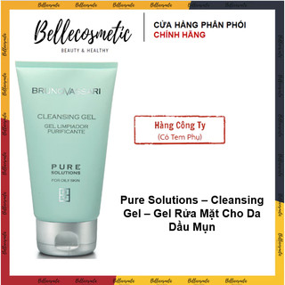 Pure Solutions Cleansing Gel 150ml - Gel Rửa Mặt Cho Da Dầu Mụn Bruno Vassari