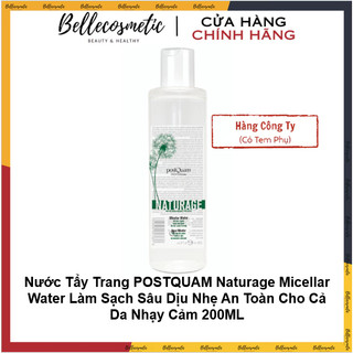 POSTQUAM Naturage Micellar Water Nước Tẩy Trang Thuần Chay Làm Sạch Sâu Dịu Nhẹ Cho Cả Da Nhạy Cảm 200ML