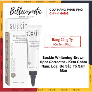 Soskin Dramatically Whitening Brown Spot Corrector 30ml Kem Chấm Nám, Tàn Nhang, Tái Tạo Sắc Tố Kem Nám Soskin
