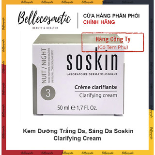 Soskin Clarifying Cream 50ml - Kem Trắng Da, Sáng Da, Mờ Nám - [Hàng Cty]