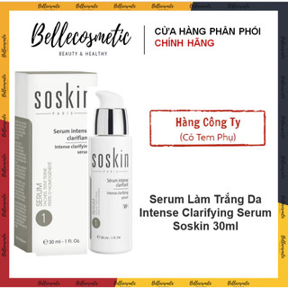 Soskin Intense Clarifying Serum - Serum Trắng Da Dưỡng Ẩm, Sáng Da Pháp 30ml - [Hàng Cty]
