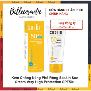 Soskin SPF50 Sun Cream Rich 50ml Kem Chống Nắng Phổ Rộng Soskin Chống Nắng Toàn Diện