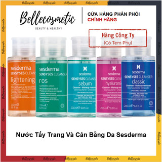 Sensyses Cleanser - Nước Tẩy Trang Và Cân Bằng Da Sesderma Classic / Lightening /  ROS / Sebum / Hyaluronic kv