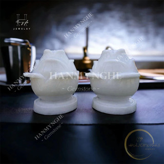 Cặp búp sen đá non nước đế tròn cao 20 cm HANMYNGHE