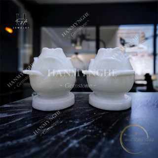 Cặp búp sen đá non nước đế tròn cao 20 cm HANMYNGHE