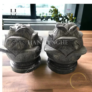 Cặp búp sen đá non nước đế tròn cao 20 cm HANMYNGHE