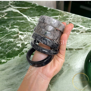 Vòng bảng thạch anh tóc đen tự nhiên HANMYNGHE