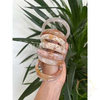 Vòng bảng đá ngọc mã não hoa anh đào HANMYNGHE