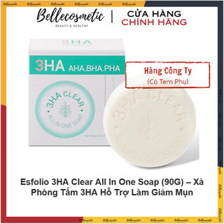 [cty] Esfolio 3HA Clear All In One Soap (90G) – Xà Phòng Tắm 3HA PHA , AHA, BHA Hỗ Trợ Làm Giảm Mụn