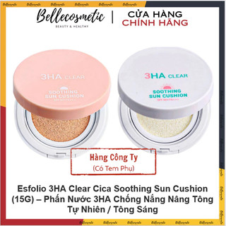 [cty] Esfolio 3HA Clear Cica Soothing Sun Cushion (15G) – Phấn Nước 3HA Chống Nắng Nâng Tông Tự Nhiên / Tông Sáng