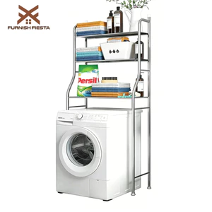 𝐅𝐔𝐑𝐍𝐈𝐒𝐇 𝐅𝐈𝐄𝐒𝐓𝐀 Vệ Sinh Kệ Bồn Cầu 3 Tầng Kệ Máy Giặt Đa Năng Kệ Toilet Nhà Thép Cacbon Phong Cách