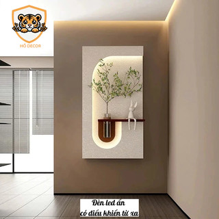 Đèn led có điều khiển- Tranh treo tường cắm hoa đèn led, decor nhà cửa, cửa hàng, khách sạn, spa, cafe sang trọng