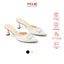 Giày Sục Cao Gót 6cm Phối Khóa Pixie E157