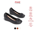 Giày Búp Bê Đế Xuồng 5cm Da Thật Êm Chân Màu Đen Pixie X461 — ảnh 1