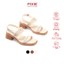 Giày Sandal Nữ 5cm Quai Ngang Cutout Laser Pixie H401
