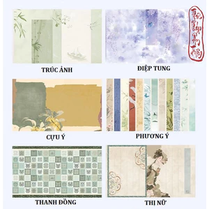 10M Giấy Xuyến Chỉ Phủ Sáp Kẻ Ô Vuông ô Dọc Quốc Phong Vạn Cảnh luyện viết chữ thư pháp hán việt cổ trang