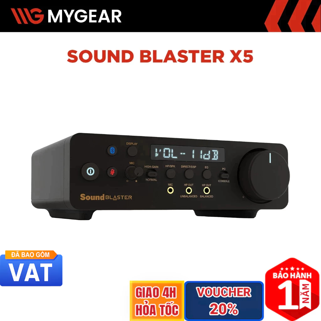 Sound card rời Creative Sound Blaster X5 USB DAC/Amp Hi-Res Dual DAC 32 ...