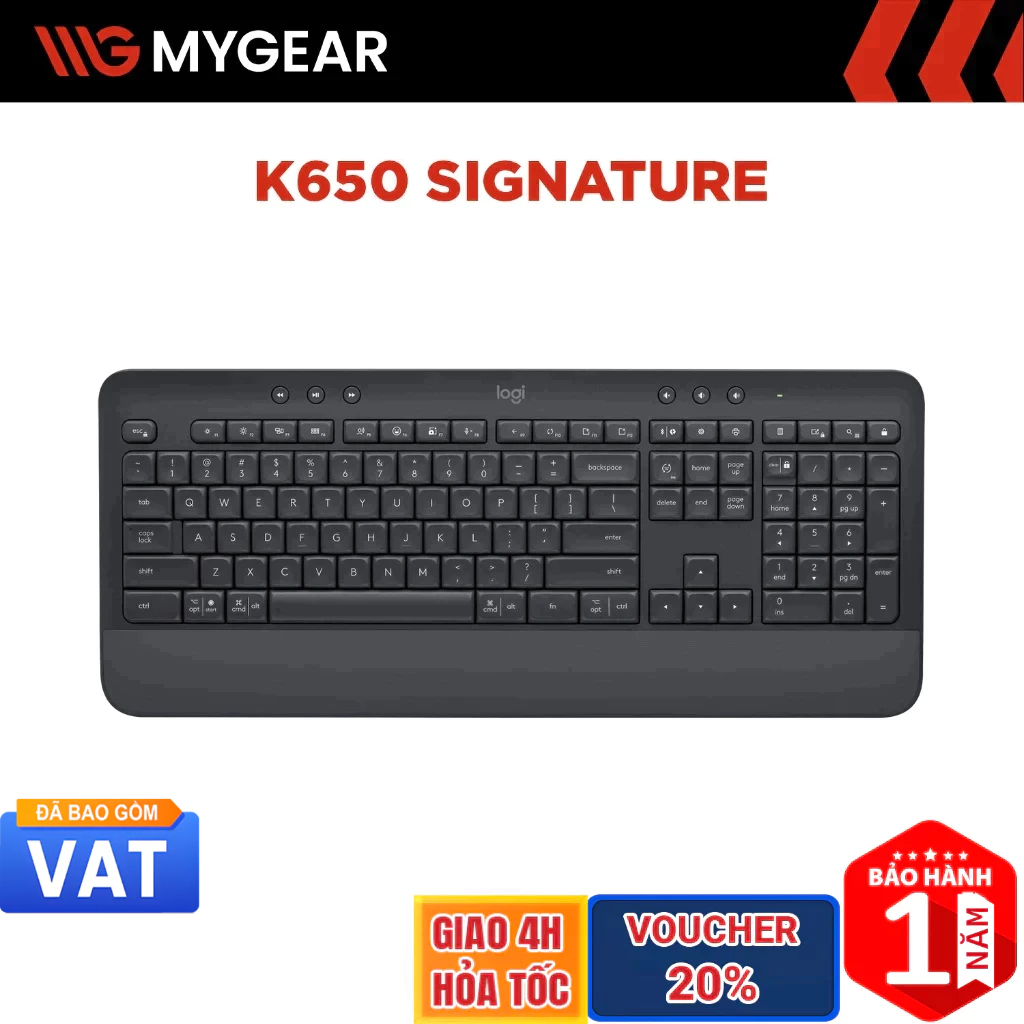 Bàn phím Logitech Signature K650 Wireless Bluetooth | Shopee Việt Nam