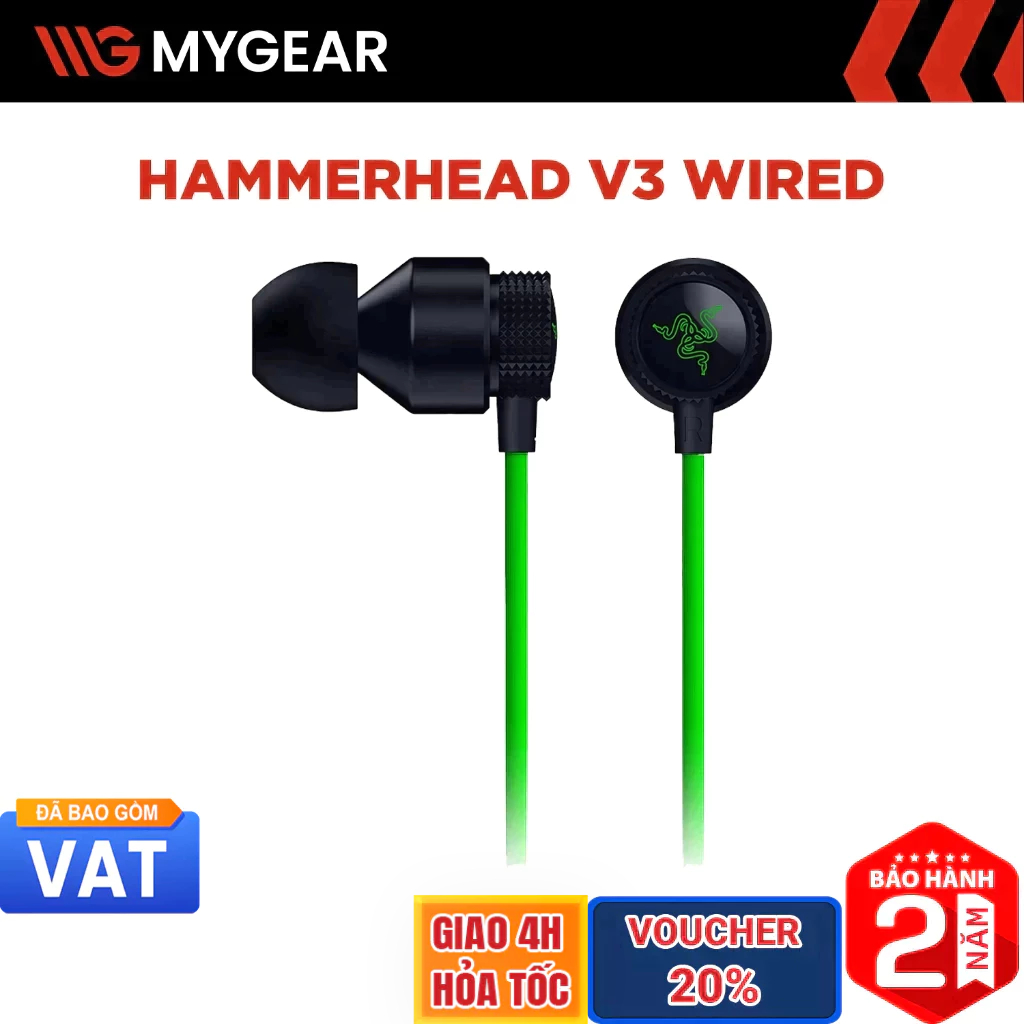 Tai nghe Gaming In-ear Razer Hammerhead V3 Wired | Shopee Việt Nam
