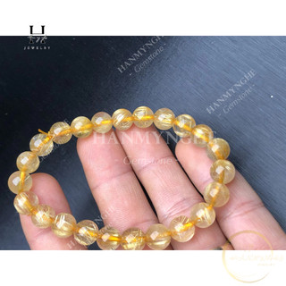 Vòng tay đá thạch anh tóc vàng 8mm HANMYNGHE