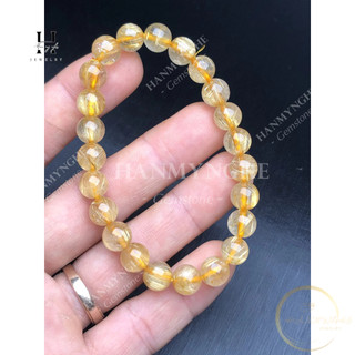 Vòng tay đá thạch anh tóc vàng 8mm HANMYNGHE
