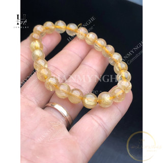 Vòng tay đá thạch anh tóc vàng 8mm HANMYNGHE