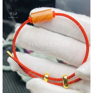 Vòng tay lu thống đá ngọc cẩm thạch huyết HANMYNGHE