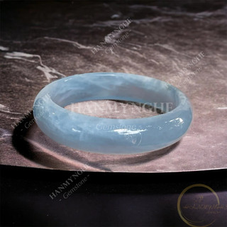 Vòng bảng đá aquamarine màu xanh nước biển tự nhiên HANMYNGHE