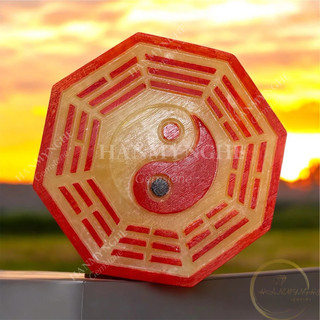 Gương bát quái đá ngọc hoàng long đk 15 cm HANMYNGHE