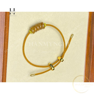 Vòng tay ngũ điếu đá thạch anh tóc vàng HANMYNGHE