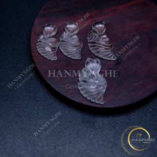 Mặt dây chuyền hồ ly đá thạch anh trắng 3cm tặng kèm dây đeo HANMYNGHE