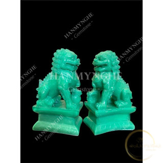 Cặp kỳ lân 17 cm bột đá non nước HANMYNGHE