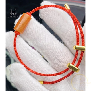Vòng tay lu thống đá ngọc cẩm thạch huyết HANMYNGHE