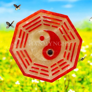 Gương bát quái đá ngọc hoàng long đk 15 cm HANMYNGHE