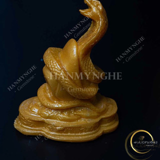 Tượng con rắn ( tỵ) màu vàng 10cm HANMYNGHE