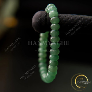 Vòng tay đá ngọc aventurine xanh ngọc bánh xe 8mm HANMYNGHE