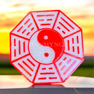 Gương bát quái hậu thiên bát quái bằng đá tự nhiên 14 cm HANMYNGHE