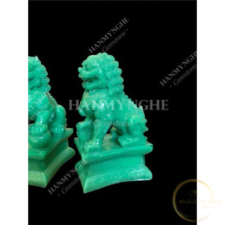 Cặp kỳ lân 17 cm bột đá non nước HANMYNGHE