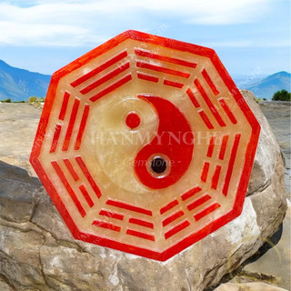 Gương bát quái đá ngọc hoàng long đk 15 cm HANMYNGHE