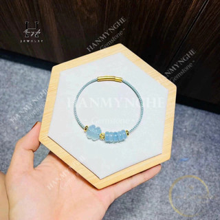 Vòng tay ngũ điếu đá tự nhiên mix charm HANMYNGHE