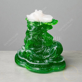 Tượng rồng màu xanh ngọc cao 10cm HANMYNGHE