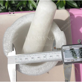Cối đá non nước màu trắng giả gia vị đá tự nhiên nguyên khối HANMYNGHE