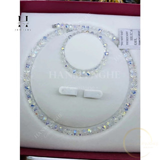 Bộ pha lê swaroski cao cấp 8 mm kèm hộp HANMYNGHE