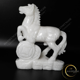 Cặp ngựa đá non nước 20cm HANMYNGHE