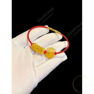 Vòng tay đá thạch anh tóc vàng tự nhiên HANMYNGHE