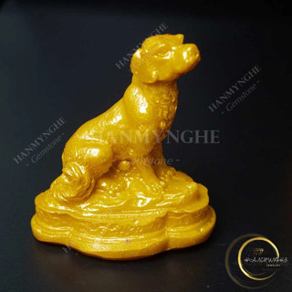 Tượng con chó ( tuất ) màu vàng 10cm HANMYNGHE