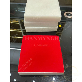 Đế lót nhung để tượng đá trắng non nước 16x16 cm cao 3 cm HANMYNGHE
