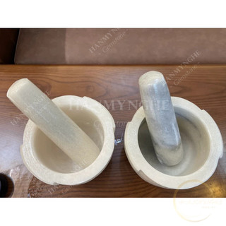 Cối đá non nước 14.5 cm tự nhiên nguyên khối  kèm chày HANMYNGHE