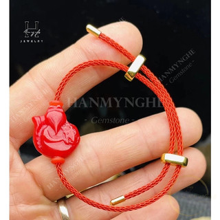 Vòng tay hồ ly đá ngọc cẩm thạch HANMYNGHE