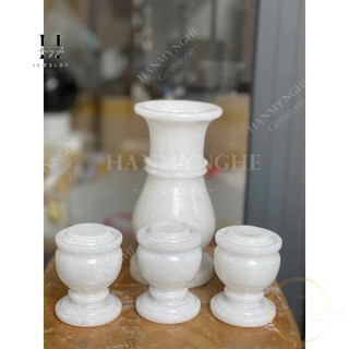 Combo lọ hoa 20 cm + 3 ly nước đá non nước tự nhiên HANMYNGHE